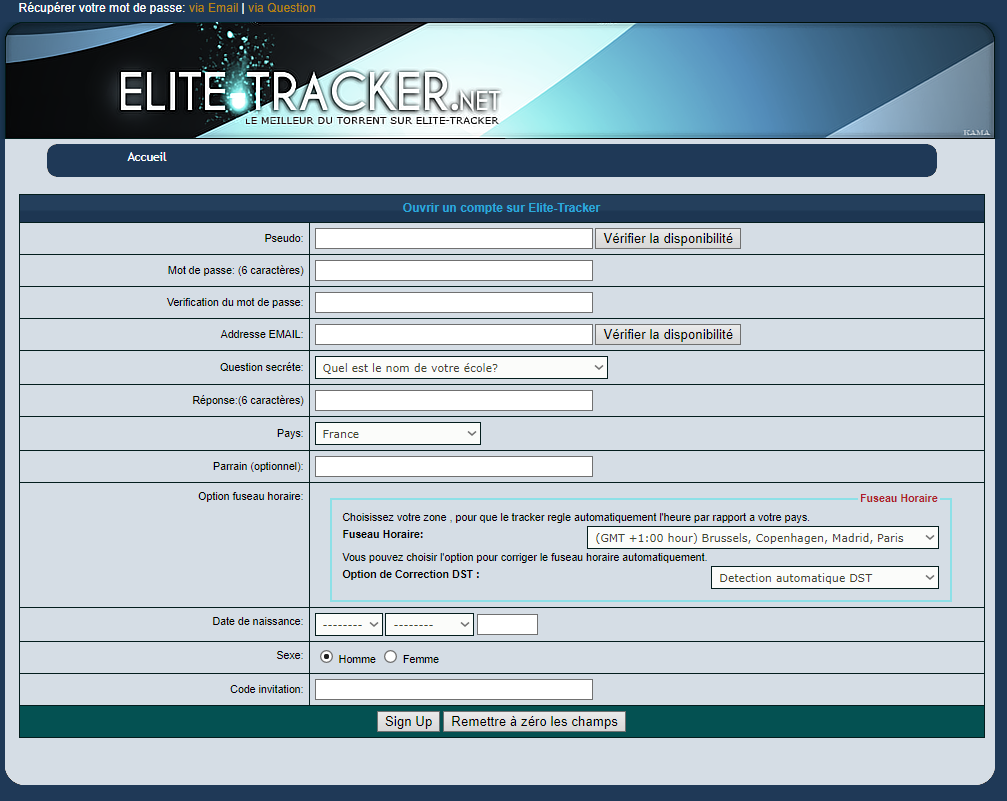 Elite Tracker est un très bon tracker privé