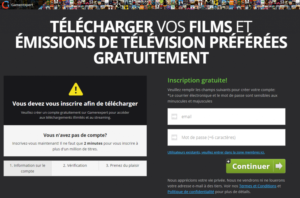 Copie de Torrent9 menant vers un site payant