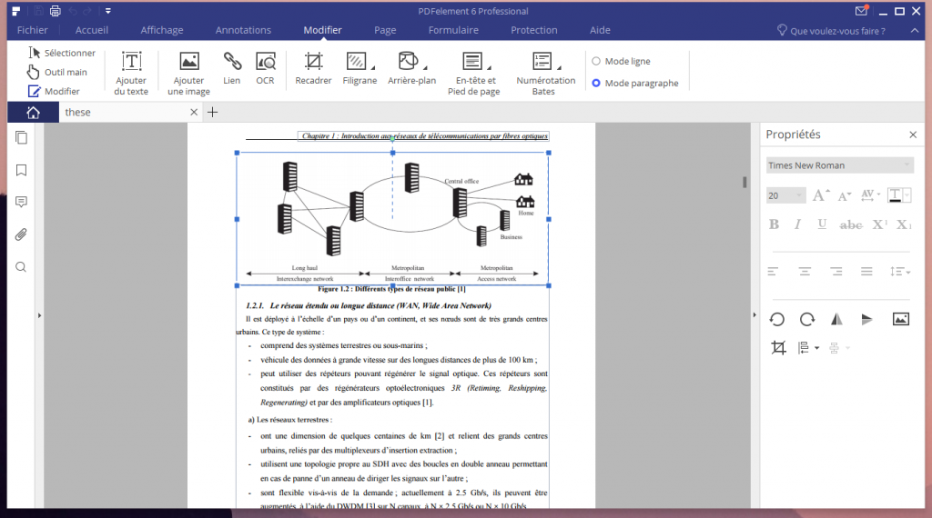 Edition d'un fichier PDF avec PDFelement