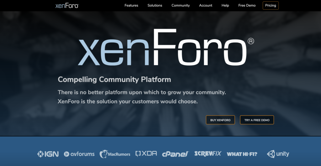 Site web officiel de XenForo